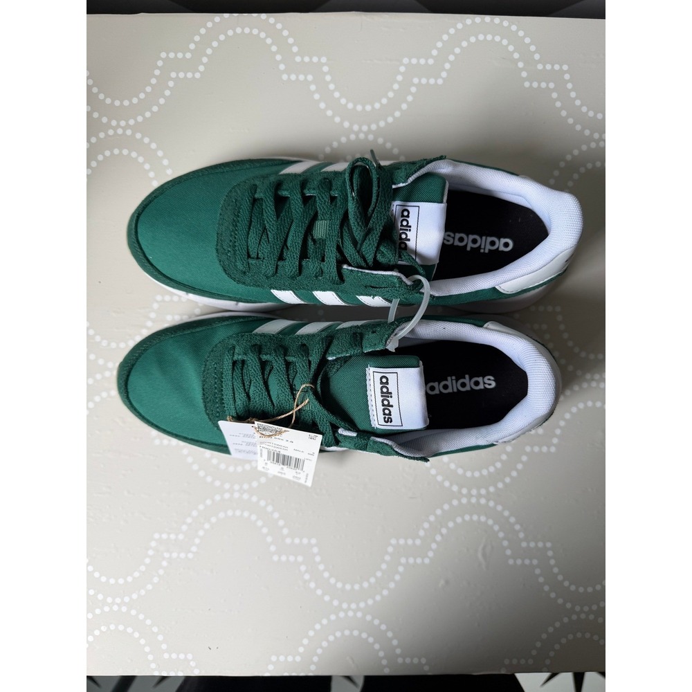 Adidas Run 60s 2.0 Sneakers Collegiate Green White Mens 8.5 Womens 9.5 - Picture 5 of 8